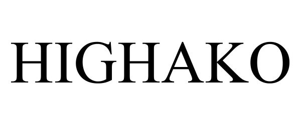 Trademark Logo HIGHAKO