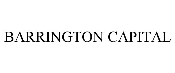 Trademark Logo BARRINGTON CAPITAL