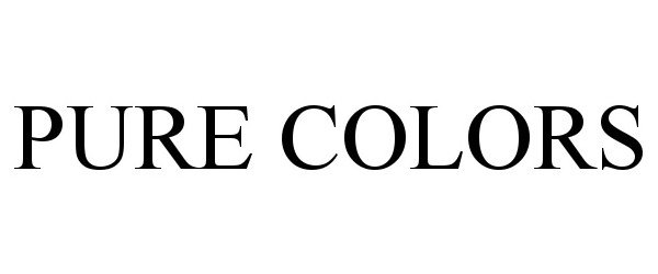 Trademark Logo PURE COLORS