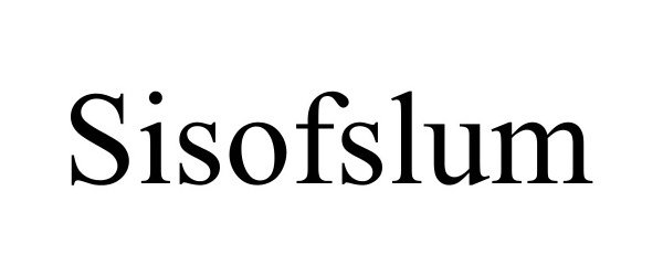 Trademark Logo SISOFSLUM