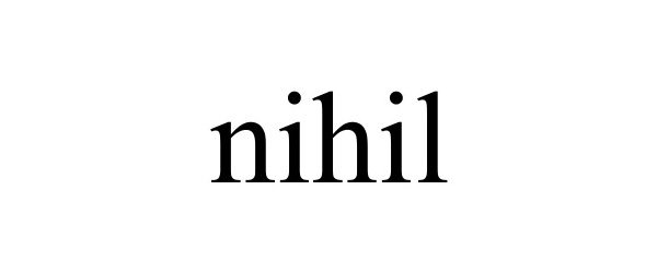 Trademark Logo NIHIL