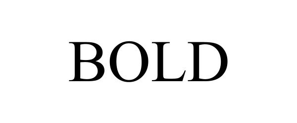 Trademark Logo BOLD