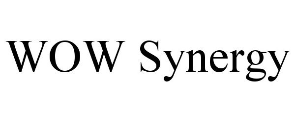 Trademark Logo WOW SYNERGY