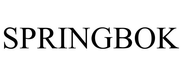 Trademark Logo SPRINGBOK