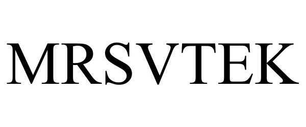 Trademark Logo MRSVTEK