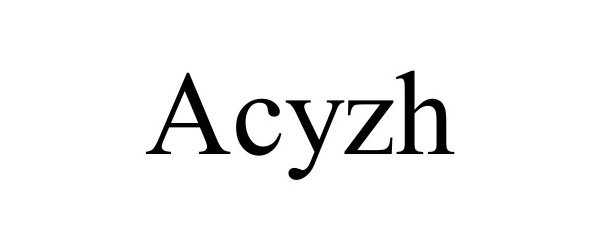 Trademark Logo ACYZH
