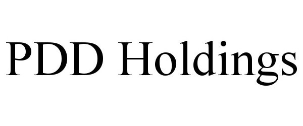 Trademark Logo PDD HOLDINGS