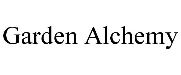 Trademark Logo GARDEN ALCHEMY