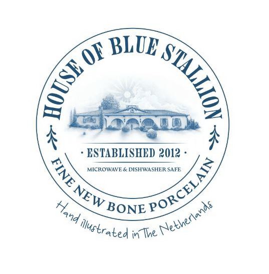  HOUSE OF BLUE STALLION FINE NEW BONE PORCELAIN ESTABLISHED 2012