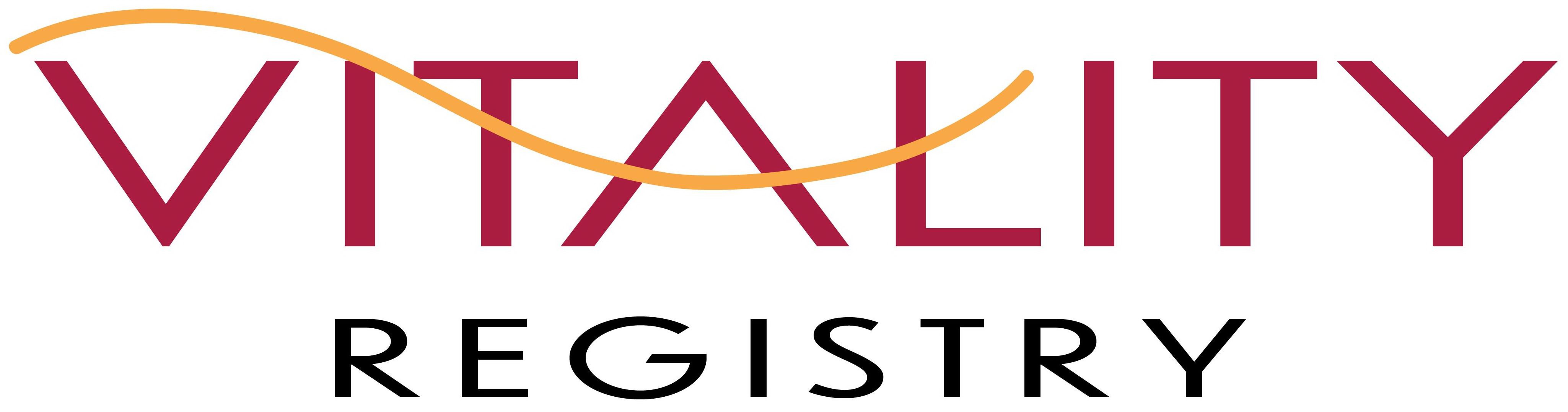 Trademark Logo VITALITY REGISTRY