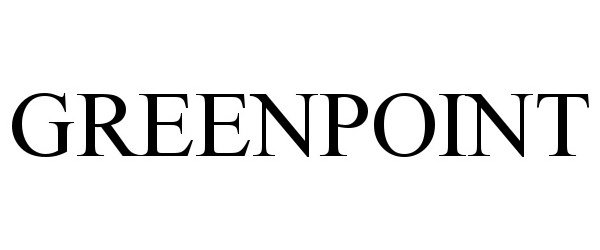 Trademark Logo GREENPOINT