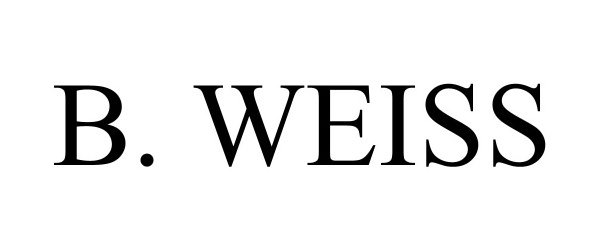 Trademark Logo B. WEISS