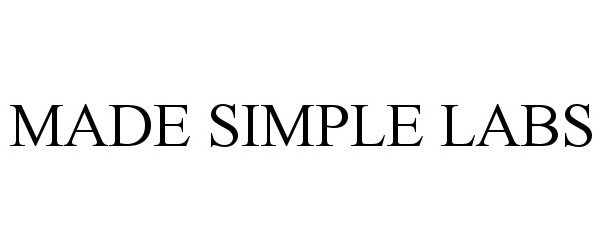 Trademark Logo MADE SIMPLE LABS