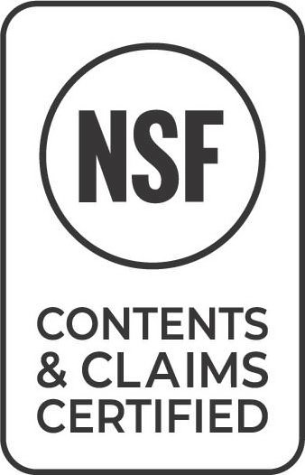  NSF CONTENTS &amp; CLAIMS CERTIFIED