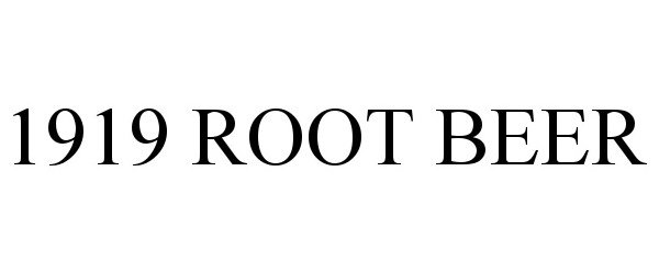 Trademark Logo 1919 ROOT BEER