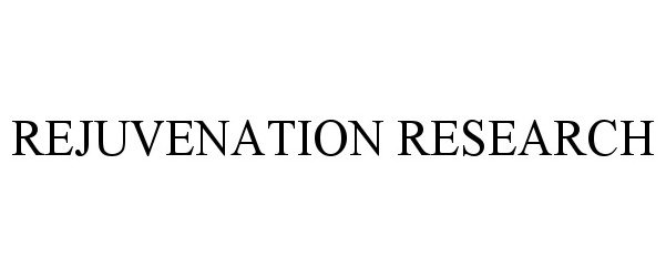 Trademark Logo REJUVENATION RESEARCH