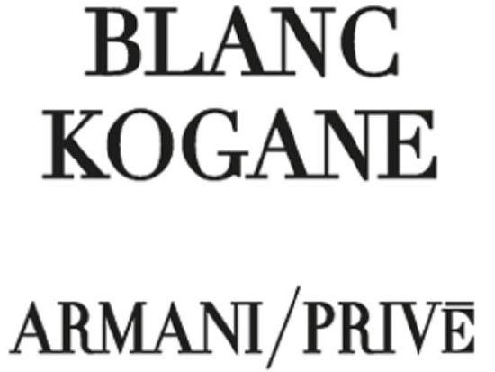  BLANC KOGANE ARMANI/PRIVE