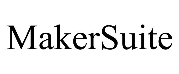 Trademark Logo MAKERSUITE
