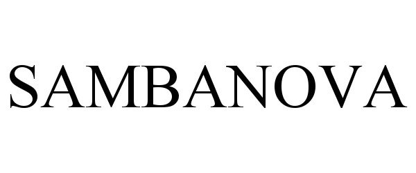 Trademark Logo SAMBANOVA