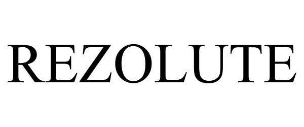 Trademark Logo REZOLUTE