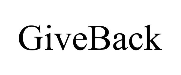 Trademark Logo GIVEBACK