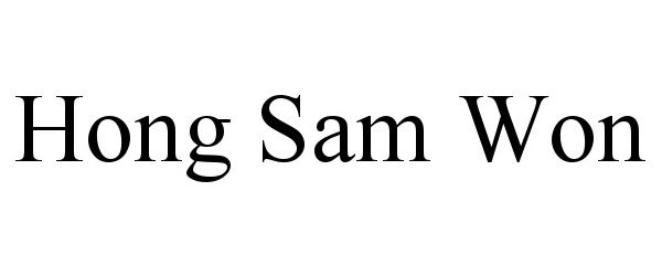 Trademark Logo HONG SAM WON