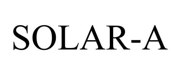 Trademark Logo SOLAR-A