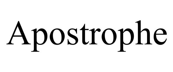 Trademark Logo APOSTROPHE