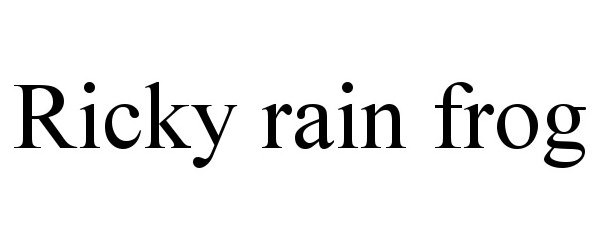 RICKY RAIN FROG - Jellycat, Ltd. Trademark Registration