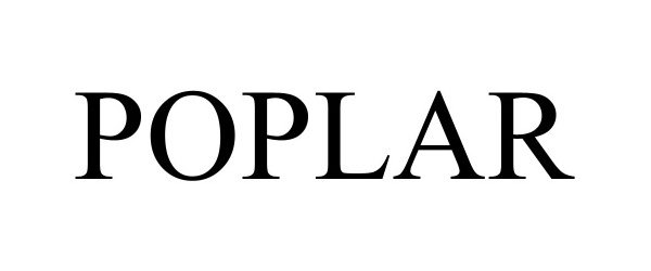 Trademark Logo POPLAR
