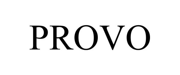 Trademark Logo PROVO