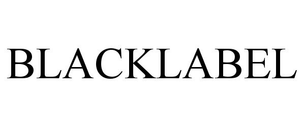 Trademark Logo BLACKLABEL