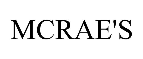 Trademark Logo MCRAE'S