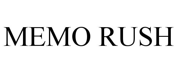 Trademark Logo MEMO RUSH