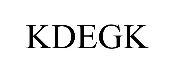 Trademark Logo KDEGK