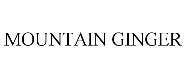 Trademark Logo MOUNTAIN GINGER
