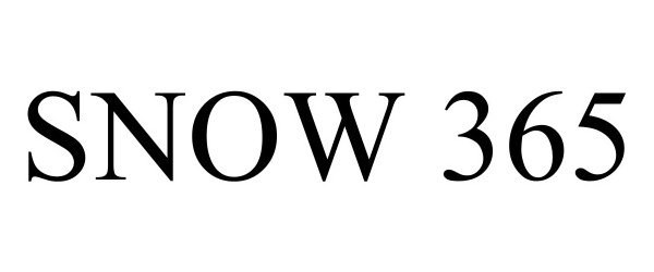 Trademark Logo SNOW 365