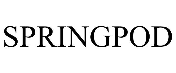Trademark Logo SPRINGPOD