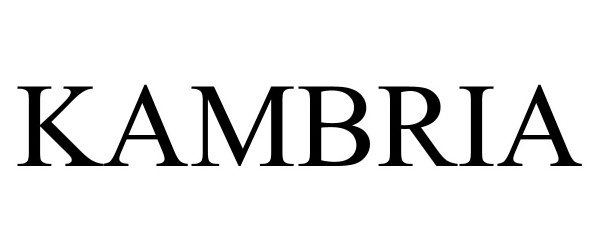 Trademark Logo KAMBRIA