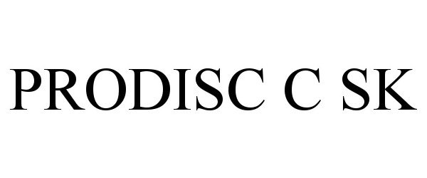 Trademark Logo PRODISC C SK