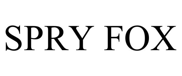 Trademark Logo SPRY FOX