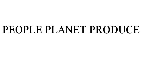  PEOPLE PLANET PRODUCE