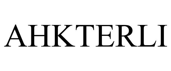 Trademark Logo AHKTERLI