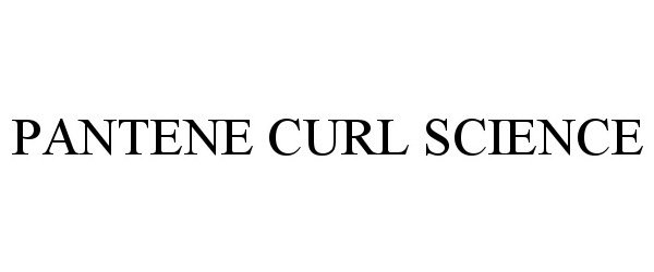 Trademark Logo PANTENE CURL SCIENCE