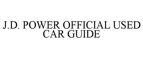  J.D. POWER OFFICIAL USED CAR GUIDE
