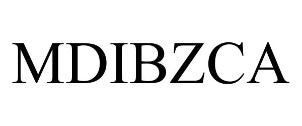 Trademark Logo MDIBZCA