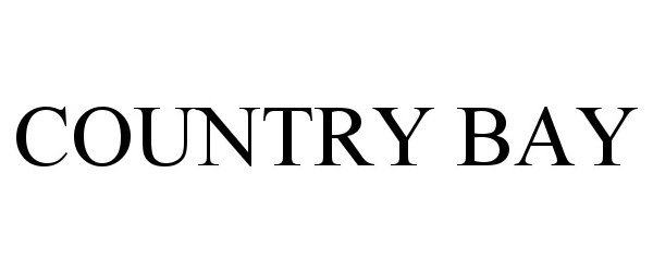 Trademark Logo COUNTRY BAY