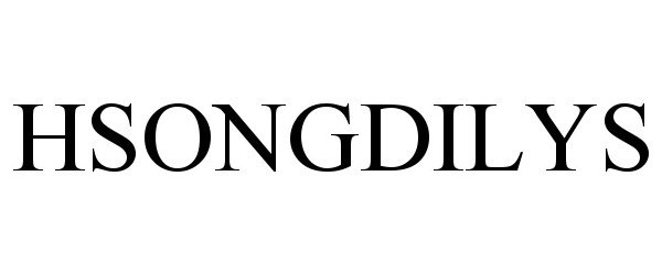 Trademark Logo HSONGDILYS