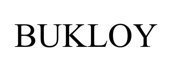 Trademark Logo BUKLOY