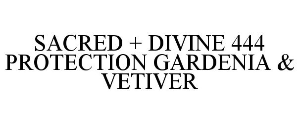  SACRED + DIVINE 444 PROTECTION GARDENIA &amp; VETIVER